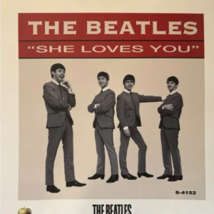The Beatles - ‘She Loves You’ Lithograph - 20”x20”