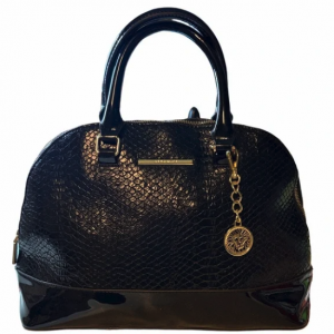 Anne Klein Dome Satchel Faux Leather Handbag