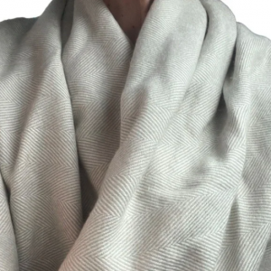 Cost Plus World Market Cream Herringbone Shawl