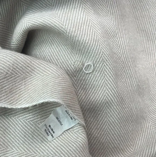 Cost Plus World Market Cream Herringbone Shawl - Image 4