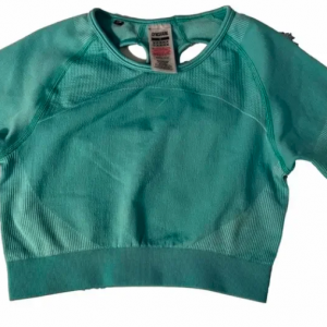 Gymshark Aqua Cropped Workout Top